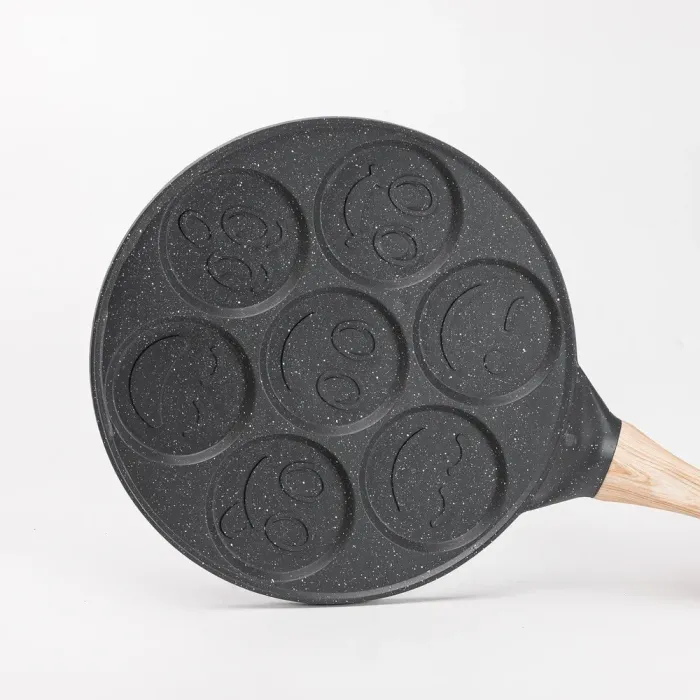 Сковорода смайл 26.5(см) на 7 секций для панкейков серая (HP39584C) - изображение 4