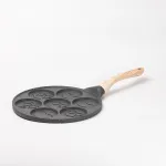 Сковорода зі смайликами на 7 секцій пательня для млинців, оладок, яєць, сирників чора (HP39583B)