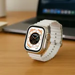 Смарт часы AMOLED 2.2 сенсорные GPS пульсометр тонометр фитнес трекер Android iOS силиконовый ремешок умные часы Белые (SWS8UW)