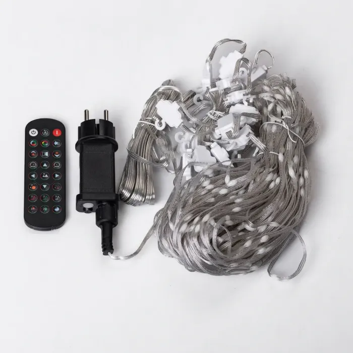 Смарт гирлянда Штора 3х2 метра мультиколор управления телефоном и пульт USB (W005SH) - изображение 8