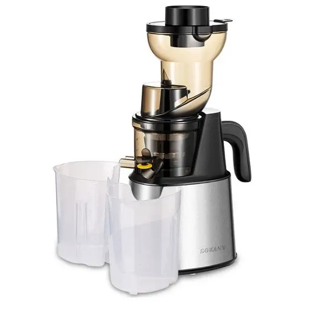 Соковижималка морожениця шнекова електрична Sokany 800 Вт із чашами прес для віджимання соку овочів фруктів SK-01010 (SK-01010) - зображення 2