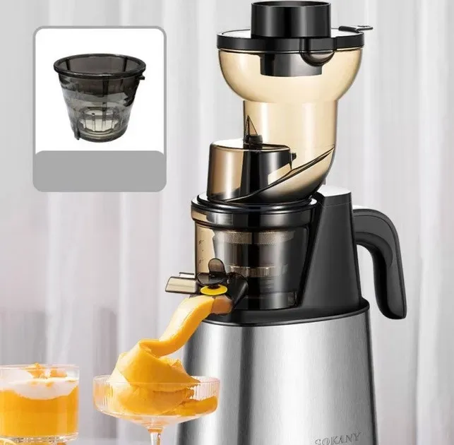 Соковижималка морожениця шнекова електрична Sokany 800 Вт із чашами прес для віджимання соку овочів фруктів SK-01010 (SK-01010) - зображення 5