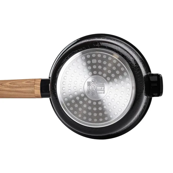 Каструля MGC з кришкою 18 см та керамічним антипригарним покриттям 1.6 л чорна (HP-4-451B) - зображення 2