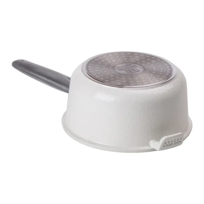 Каструля MGC з кришкою 18 см та керамічним антипригарним покриттям 1.6 л біла (HP-4-451W) - зображення 3