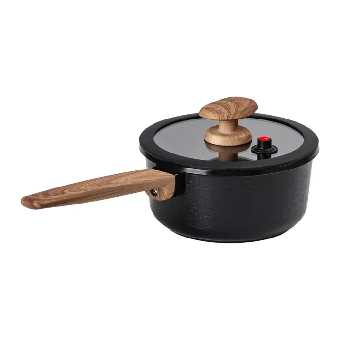 Каструля MGC з кришкою 18 см та керамічним антипригарним покриттям 1.6 л чорна (HP-4-451B) - зображення 4