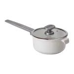 Каструля MGC з кришкою 18 см та керамічним антипригарним покриттям 1.6 л біла (HP-4-451W)