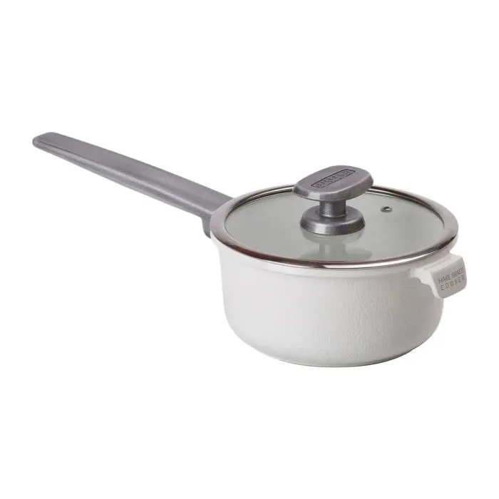 Каструля MGC з кришкою 18 см та керамічним антипригарним покриттям 1.6 л біла (HP-4-451W) - зображення 1