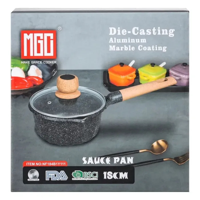 Стойник с антипригарным покрытием 2,9л с толстым дном 18 см (HP-4-431B) - изображение 6