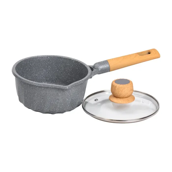 Сотейник MGC с крышкой 18 см с мраморным антипригарным покрытием 2.9 л серый (HP-4-431GR) - изображение 3