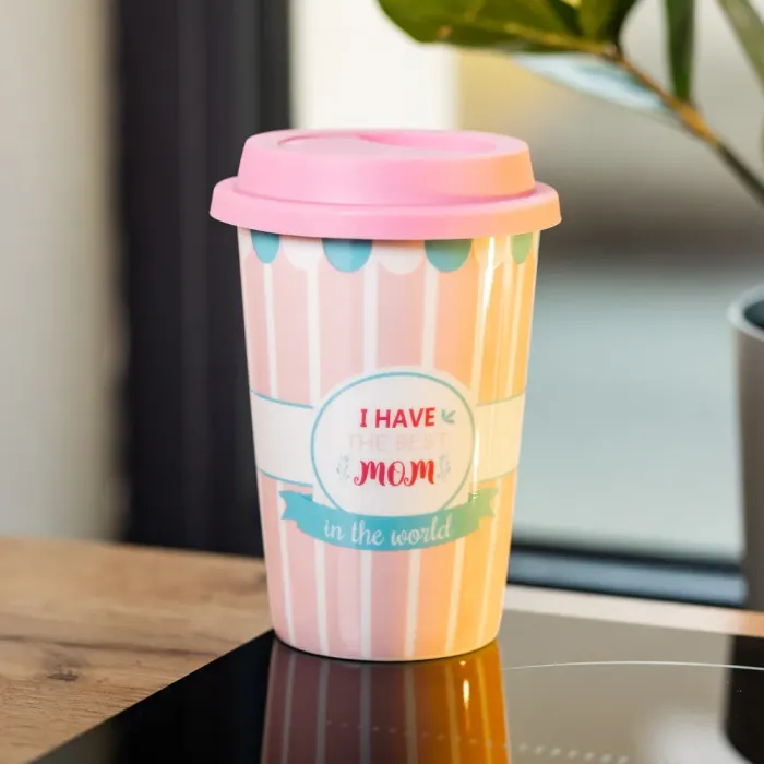 Стакан керамический 420 (мл) с силиконовой крышкой I have the best mom (RX-N240288HM) - изображение 3