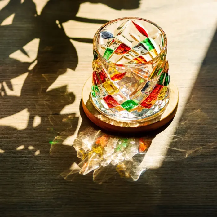 Вращающийся стакан рокс 300 (мл) бокал для виски с деревянной подставкой волчка (HP1604) - изображение 3