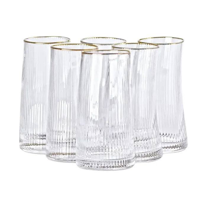 Тумблер Curve с вертикальным рифлением, набор из 6, 600 мл. (HP-16-19) - изображение 1