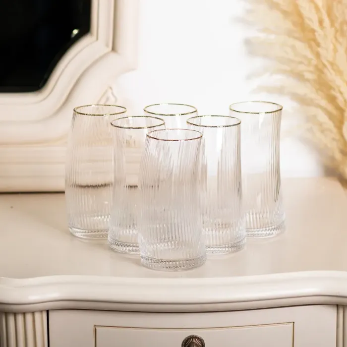 Тумблер Curve с вертикальным рифлением, набор из 6, 600 мл. (HP-16-19) - изображение 4