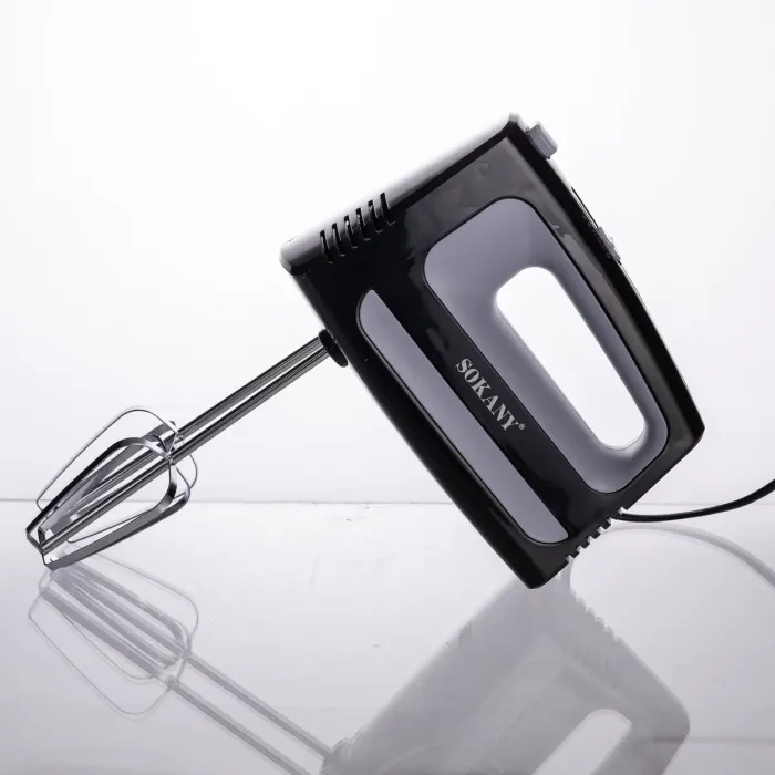 Стаціонарний міксер Sokany CX-6622 з чашею 3,5 л, 400 Вт, 5 швидкостей, 2 насадки Чорний (CX-6622) - зображення 2