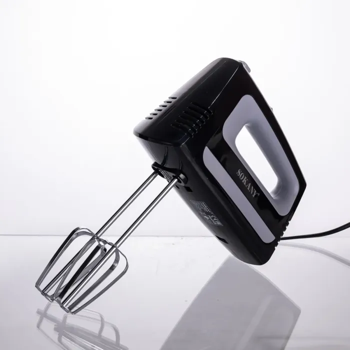 Стаціонарний міксер Sokany CX-6622 з чашею 3,5 л, 400 Вт, 5 швидкостей, 2 насадки Чорний (CX-6622) - зображення 8
