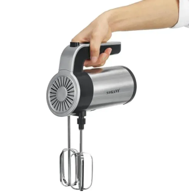 Стаціонарний міксер Sokany з чашею 4 л, 1000 Вт, 5 швидкостей, 2 насадки, віночки та гаки SK-6662 (SK-6662) - зображення 3