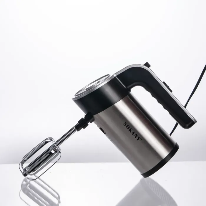 Стаціонарний міксер Sokany з чашею 4 л, 1000 Вт, 5 швидкостей, 2 насадки, віночки та гаки SK-6662 (SK-6662) - зображення 6