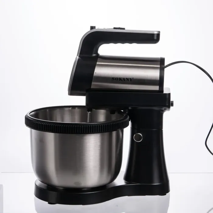 Стаціонарний міксер Sokany з чашею 4 л, 1000 Вт, 5 швидкостей, 2 насадки, віночки та гаки SK-6662 (SK-6662) - зображення 8