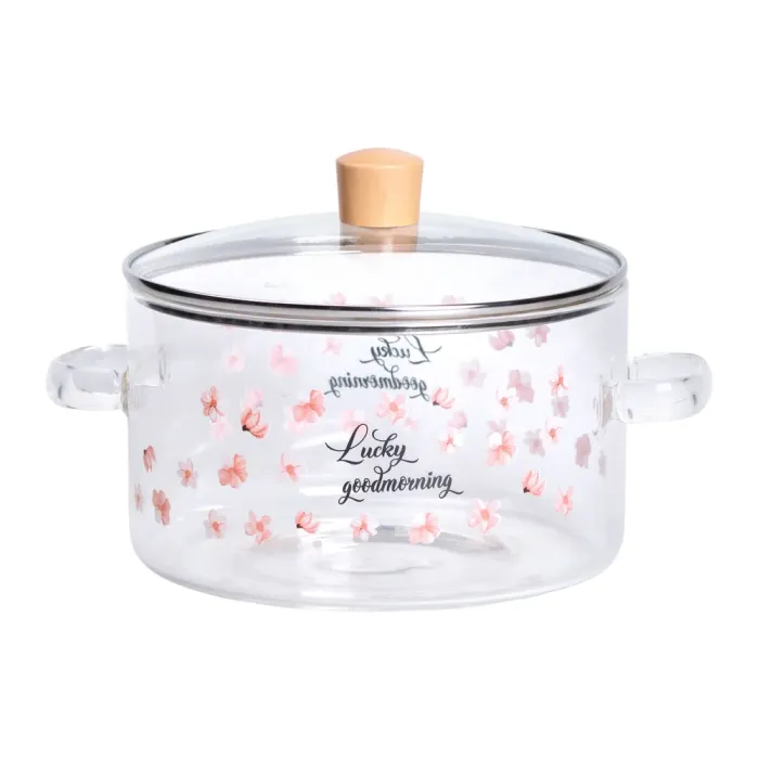 Скляна каструля прозора 3,5 літр з кришкою жароміцна HP-34-21 (HP-34-21) - зображення 1