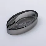 Скляна попільничка для сигарет 13х7.5х2.5 см попільничка декоративна настільна Сіра (HP-4-135)