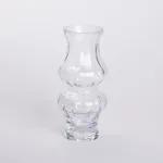 Скляна ваза для квітів 20.5 см фігурна прозора ваза декоративна 600 мл (HP-10-14)