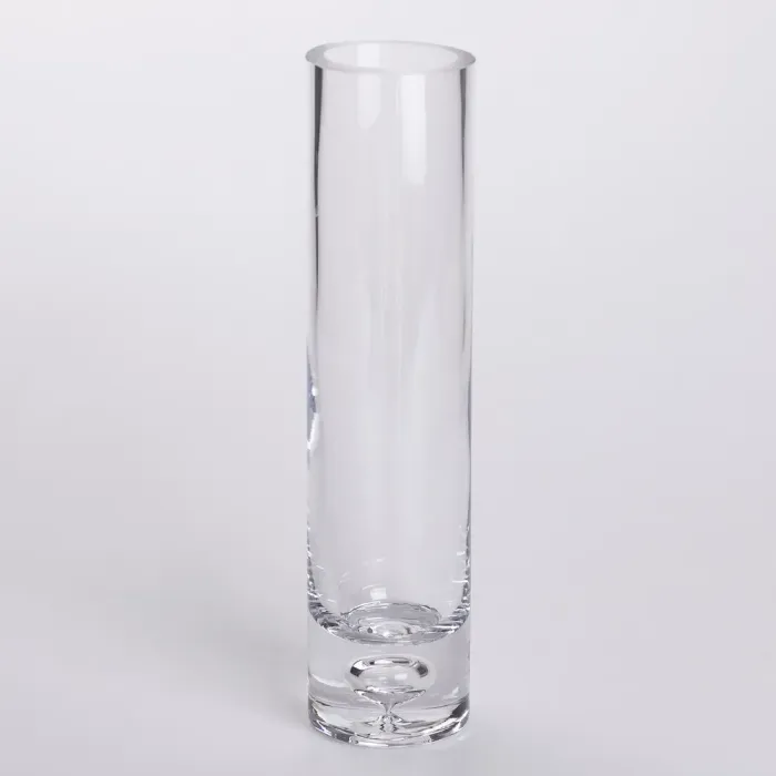 Скляна ваза для квітів 24.5 см прозора настільна 450 мл (HP-10-9) - изображение 1