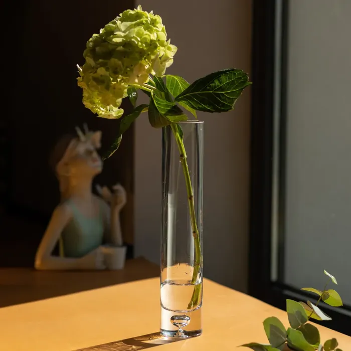 Скляна ваза для квітів 24.5 см прозора настільна 450 мл (HP-10-9) - изображение 3