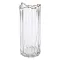 Декоративна скляна ваза для квітів, 10 x 10 x 24,5 см з золотою окантовкою. (HP-1712)