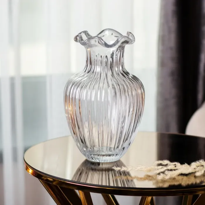 Скляна ваза, декоративна, 21,5 см (HP-1700) - зображення 3