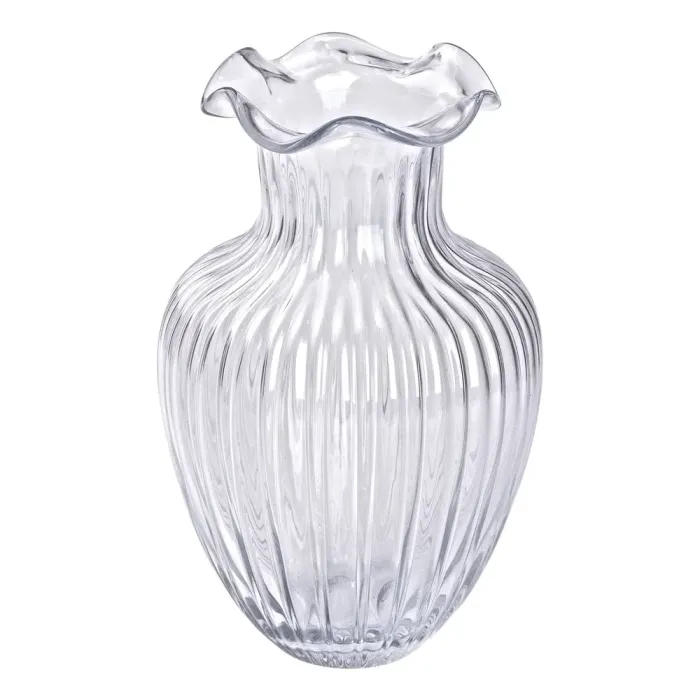 Скляна ваза, декоративна фігурка 24,5 см, прозора (HP-1701) - зображення 1