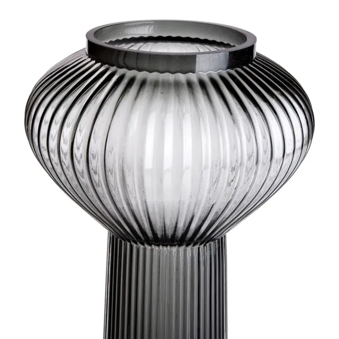 Скляна ваза у формі вази 30 см сіра. (HP-1718) - зображення 2