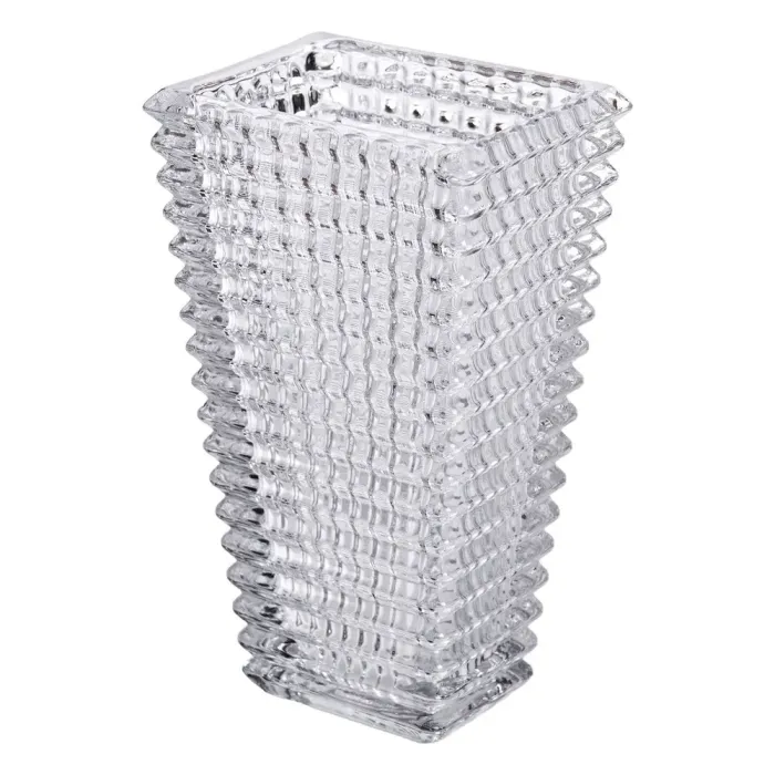 Прямокутна декоративна скляна ваза 13,5 x 10 x 22 см (HP-1722) - зображення 1