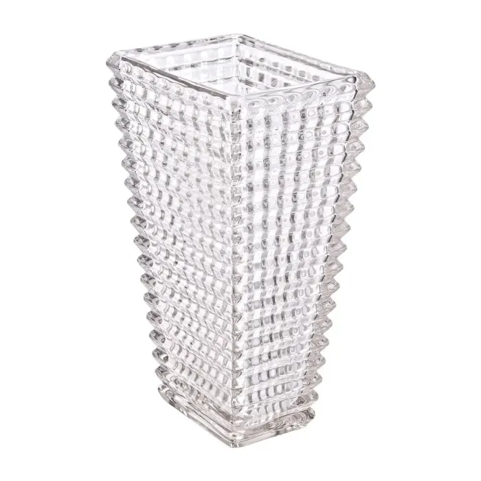 Декор скляної вази прямокутної форми 16 x 12 x 27 см (HP-1723) - зображення 1