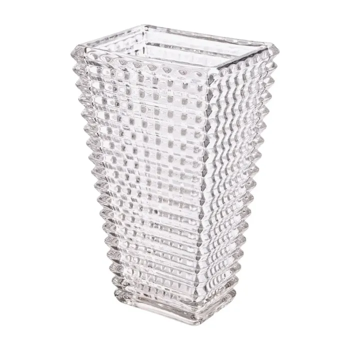 Декор скляної вази прямокутної форми 16 x 12 x 27 см (HP-1723) - зображення 4