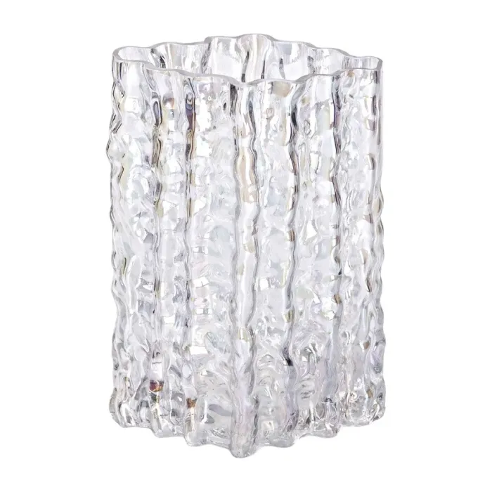 Декоративна прямокутна скляна ваза для квітів 20 см (HP-1728) - зображення 1