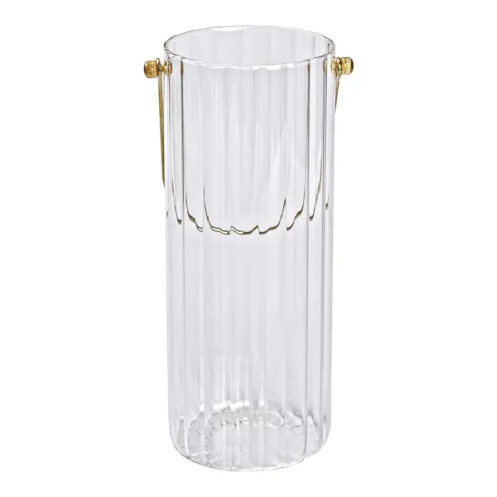 Декоративна скляна ваза для квітів з ручкою 29 см (HP-1726) - зображення 4