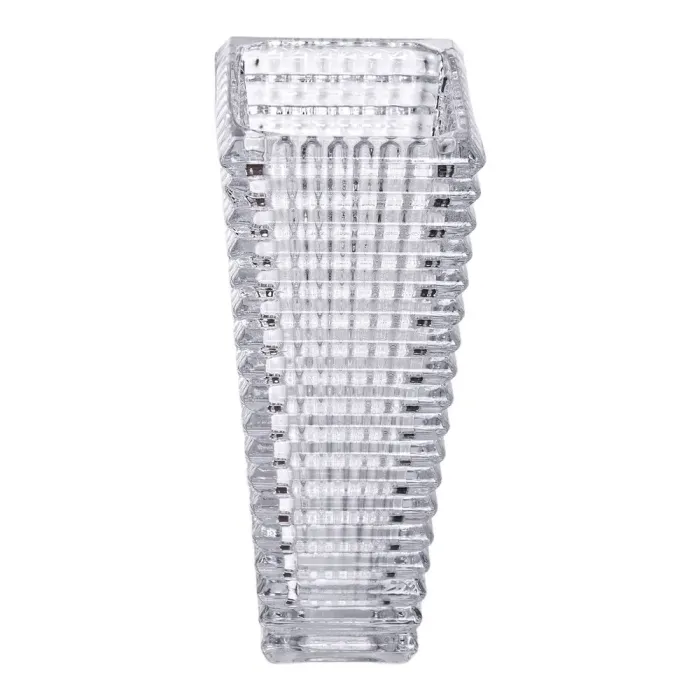 Прямокутна декоративна ваза для квітів із скла, 17 см. (HP-1721) - зображення 2