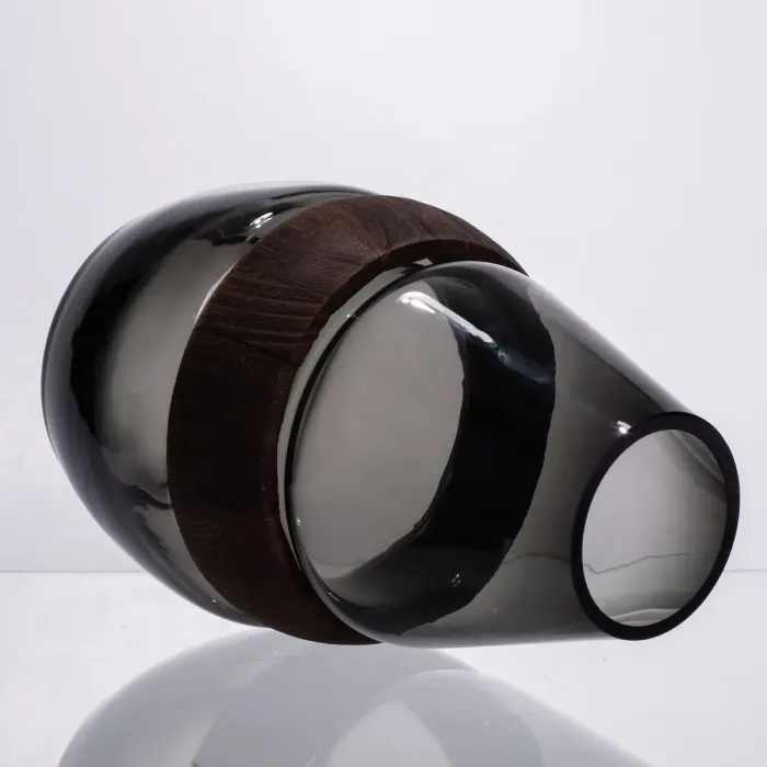 Скляна ваза з деревом кругла прозора HP-32-6 (HP-32-6) - зображення 2