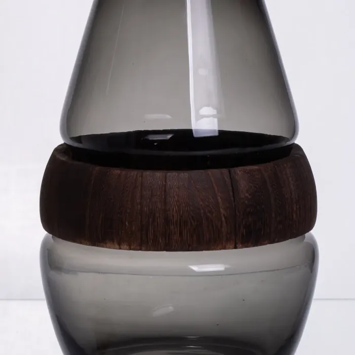 Скляна ваза з деревом кругла прозора HP-32-6 (HP-32-6) - зображення 3