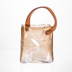 Скляна ваза сумочка з ручкою 13×7×16.5 (см) декоративна ваза для квітів 1 (л) Коричневий HP-19-155-1 (HP-19-155-1)