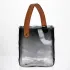 Скляна ваза сумочка з ручкою 16×8×18.5 (см) декоративна Сірий HP-19-156-2 (HP-19-156-2)