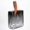 Скляна ваза сумочка з ручкою 16×8×18.5 (см) декоративна Сірий HP-19-156-2 (HP-19-156-2)