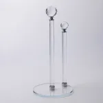 Скляний тримач для паперових рушників на кухню 15×31 см підставка під паперові рушники прозора (HP-4-73)