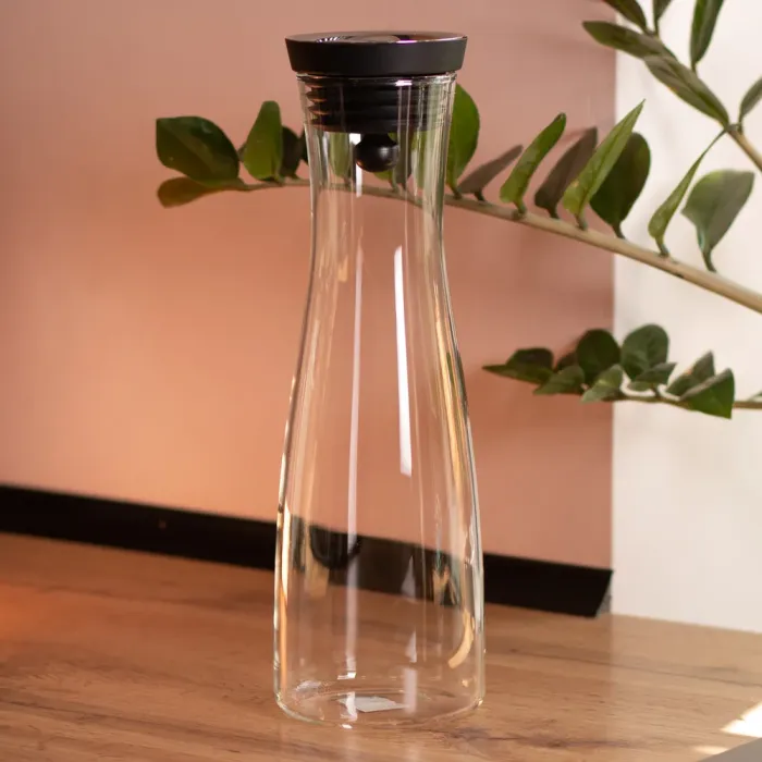 Скляний графин з кришкою 1.2 (л) для води, соку, лимонаду HP-19-43 (HP-19-43) - зображення 5