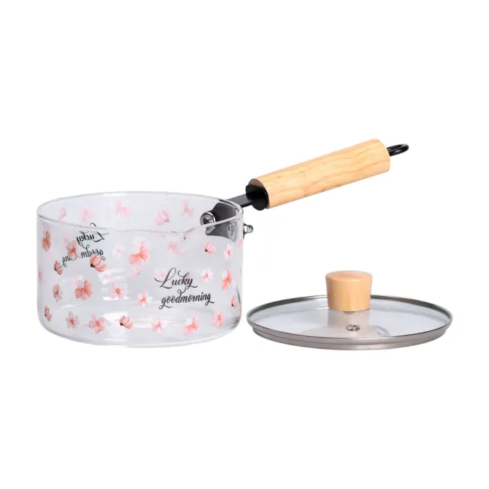 Скляний ківш із кришкою для кухні 1.8 л ручкою і носиком HP-34-19 (HP-34-19) - изображение 2