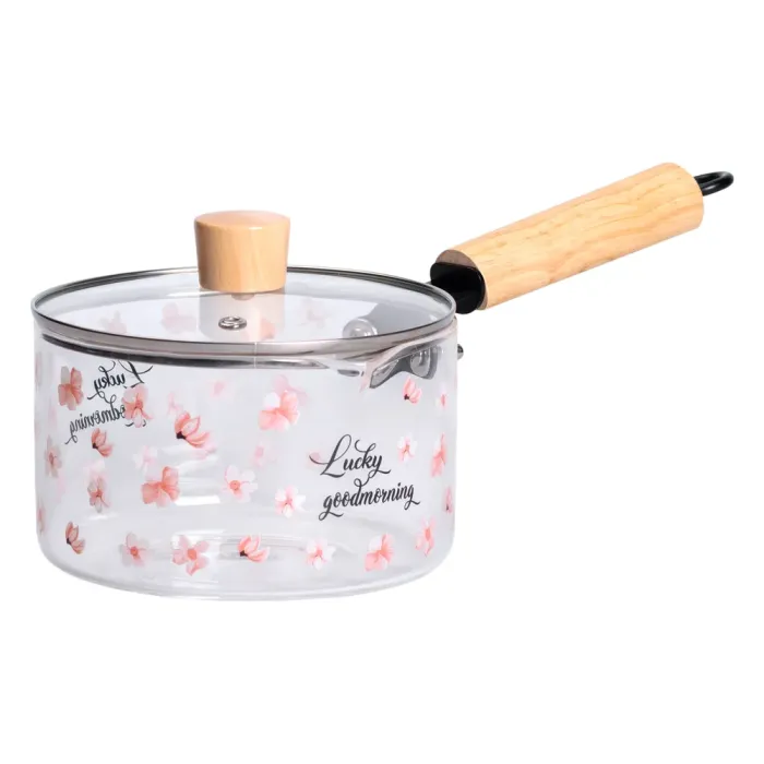 Скляний ківш із кришкою для кухні 1.8 л ручкою і носиком HP-34-19 (HP-34-19) - изображение 3