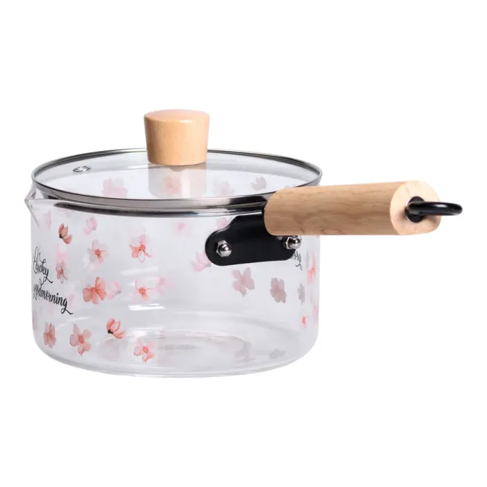 Скляний ківш із кришкою для кухні 1.8 л ручкою і носиком HP-34-19 (HP-34-19) - изображение 4