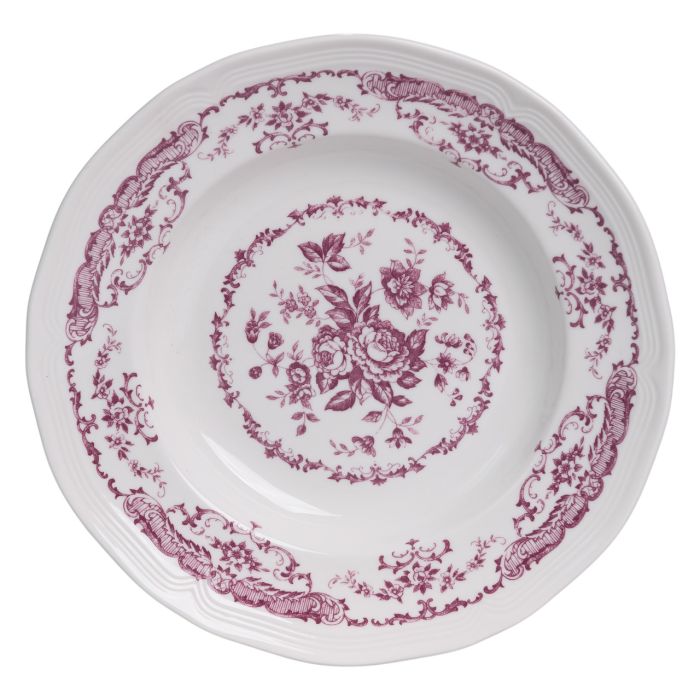 Столовий набір посуду тарілок 16 (шт) на 4 персони Bissi порцеляновий, обідній столовий сервіз тарілок Рожевий YY78-2A (YY78-2A) - изображение 5