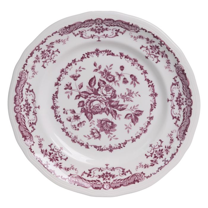 Столовий набір посуду тарілок 16 (шт) на 4 персони Bissi порцеляновий, обідній столовий сервіз тарілок Рожевий YY78-2A (YY78-2A) - изображение 6