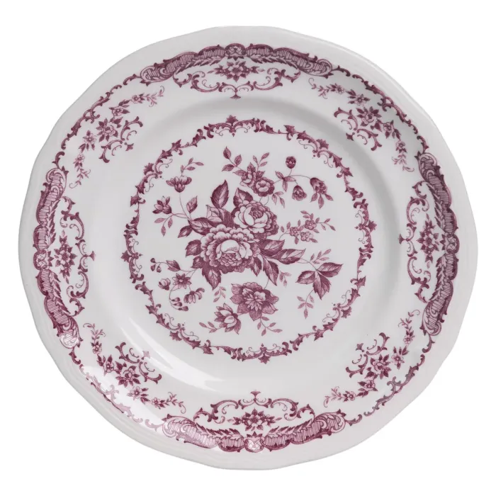 Столовий набір посуду тарілок 16 (шт) на 4 персони Bissi порцеляновий, обідній столовий сервіз тарілок Рожевий YY78-2A (YY78-2A) - зображення 6